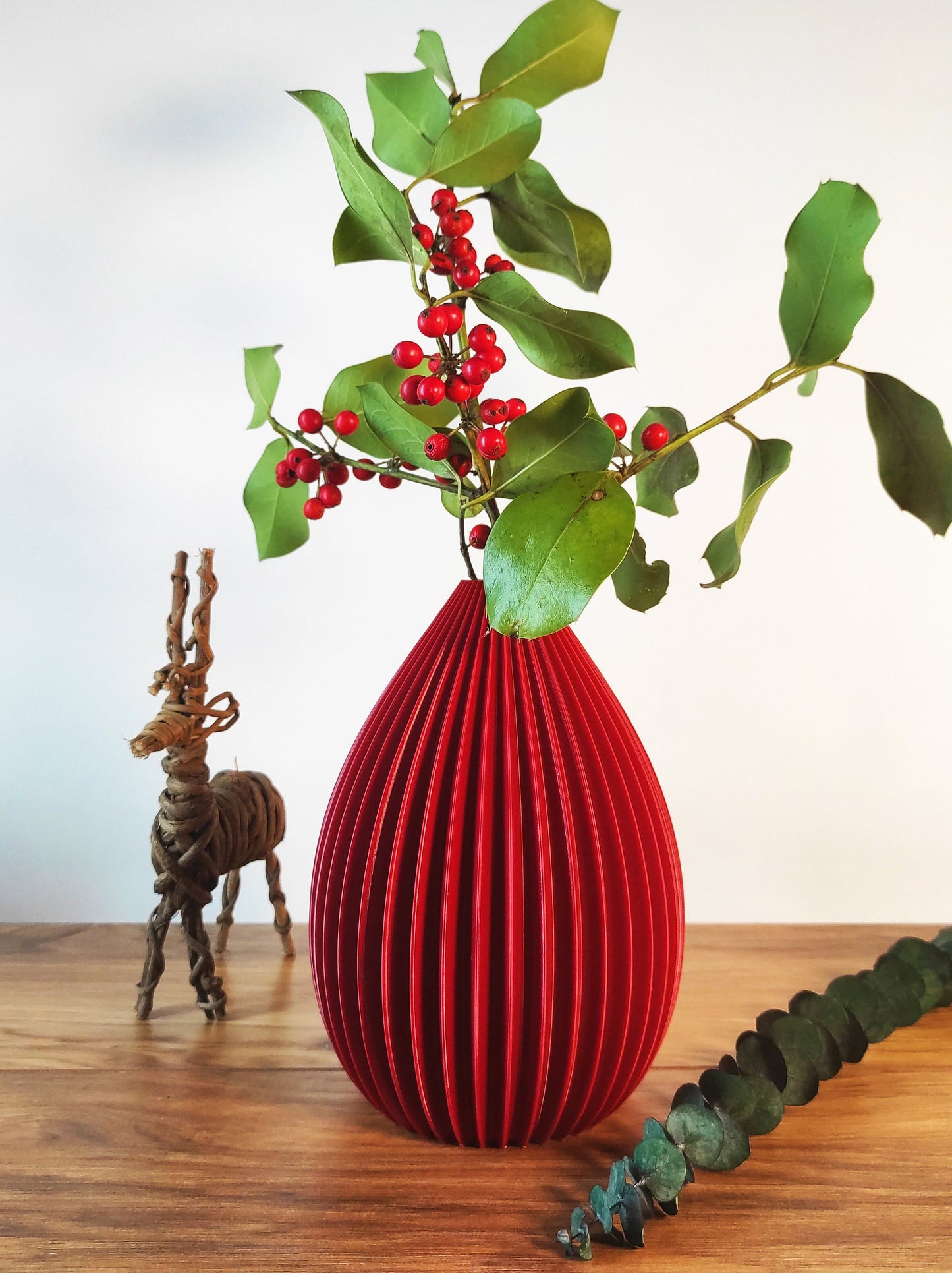 Decorative Ribbed Vase