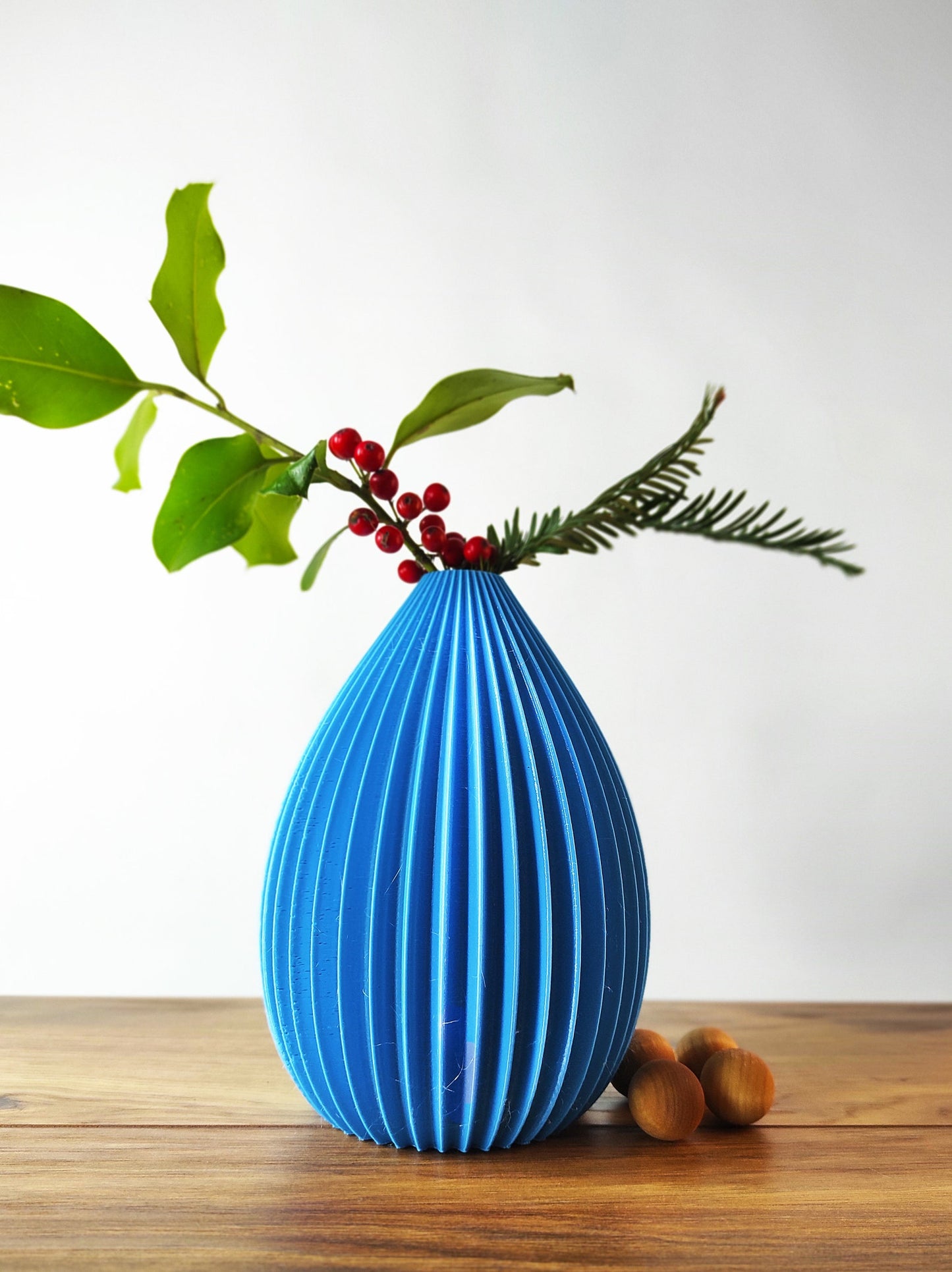 Decorative Ribbed Vase