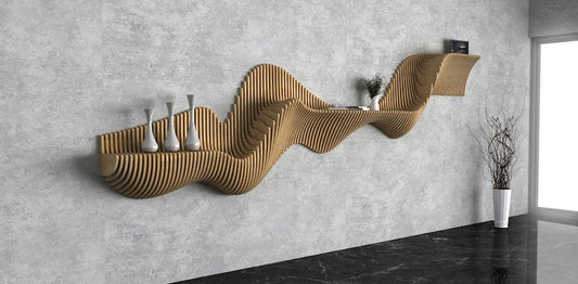 Parametric Wavy Wall Shelf